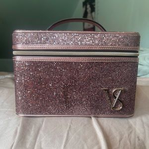 Victoria’s Secret Pink Glitter Shine Makeup and or Jewelry Tote Case